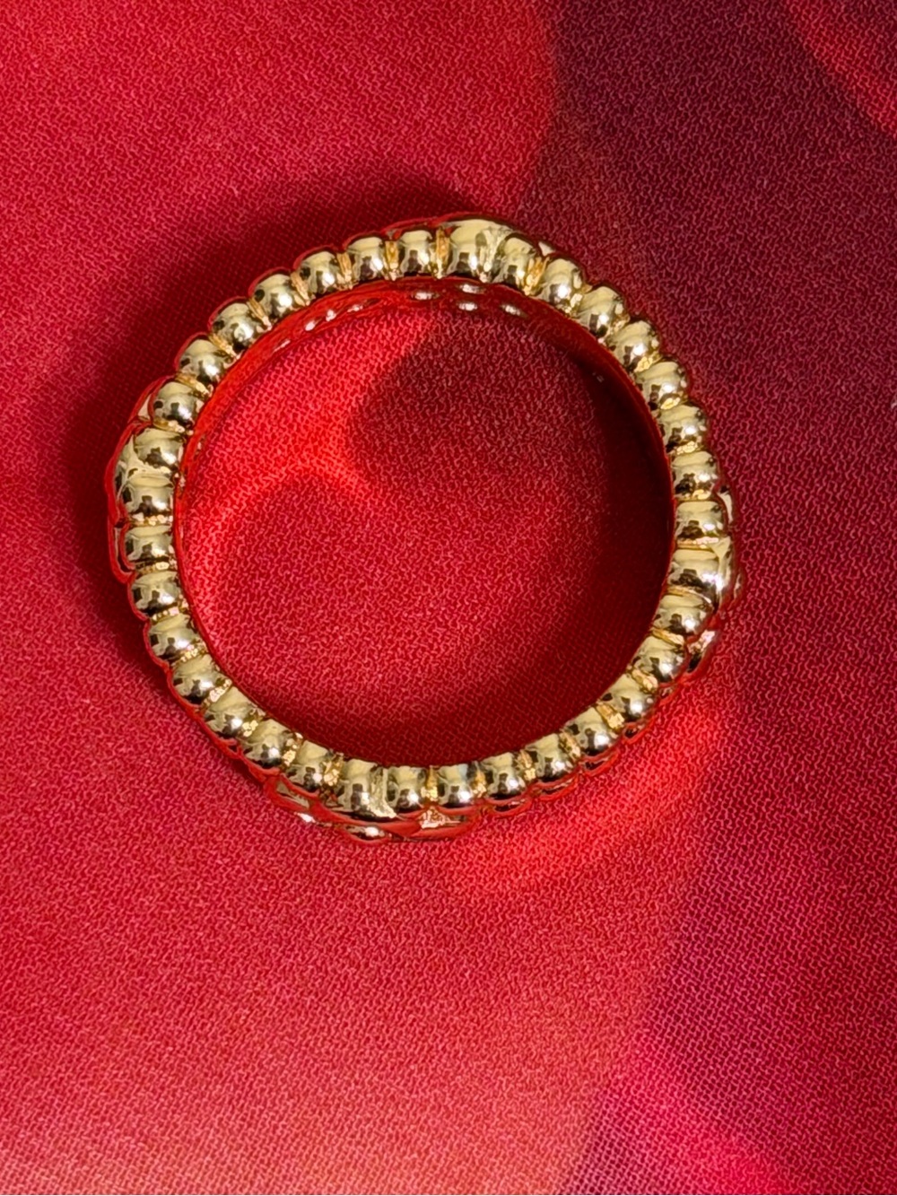 Pretty Bird 18k Rose Gold Plated Clover with a Bead-Edge Women's Ring, Sz 7-7.25 - Picture 4 of 6